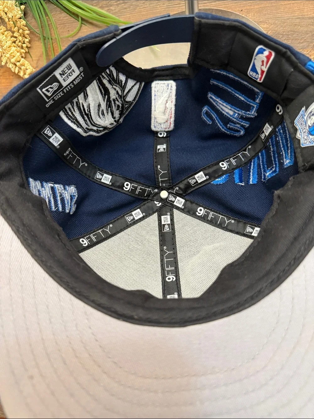 NBA Dallas Mavericks Novelty Snapback Hat - Multi-Print Embroidery GUC 🏀 🧡🔥🏀🧡🔥